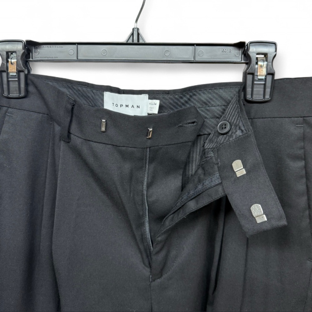 ***Topman Men’s Black Slim Fit Cargo Pants Trousers W32 L34 ASOS - Picture 5 of 9